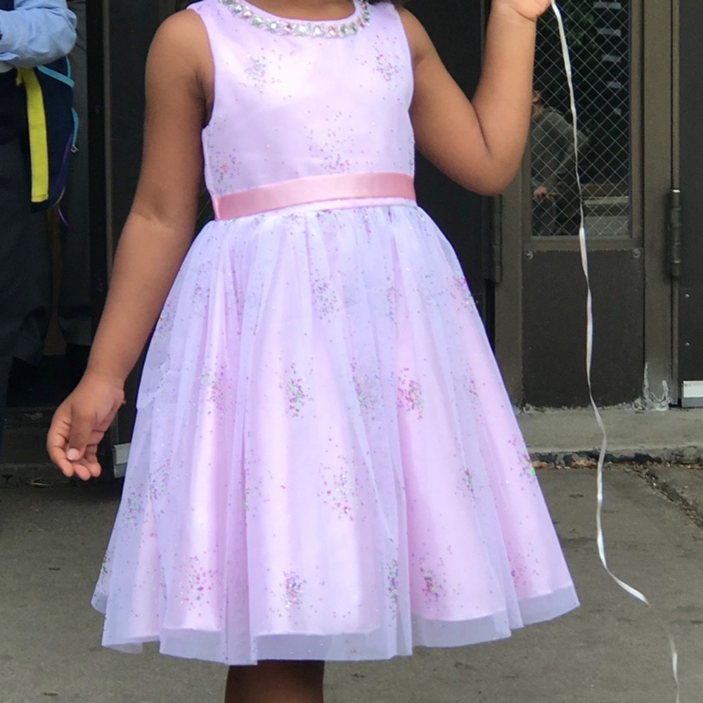 Girls pink formal dress